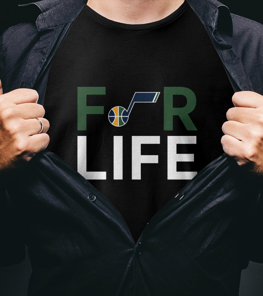 For Life Utah Jazz Fans Tribute T-Shirt