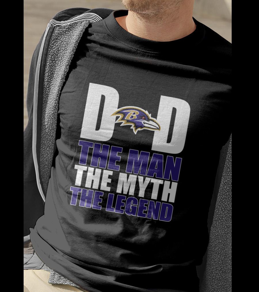 Baltimore Ravens Dad The Man The Myth The Legend Father's Day T-Shirt
