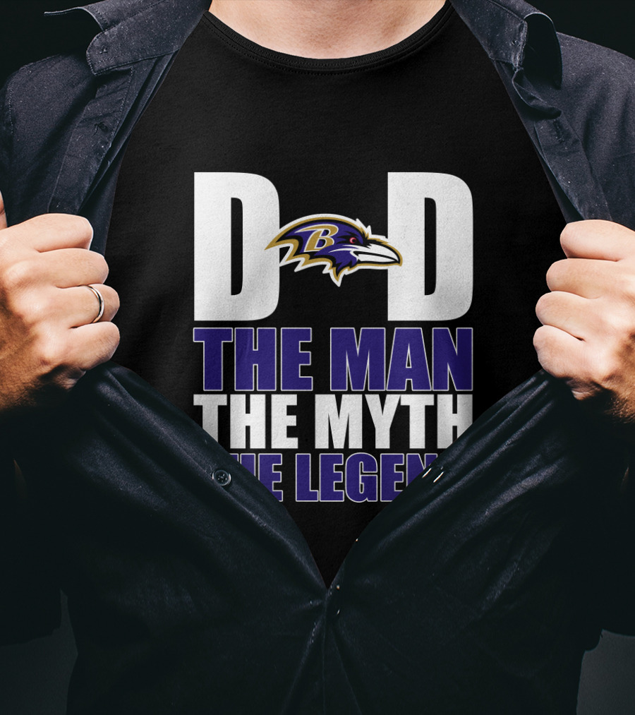 Baltimore Ravens Dad The Man The Myth The Legend Father's Day T-Shirt