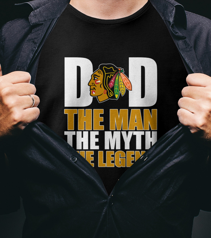 Chicago Blackhawks Dad The Man The Myth The Legend T-Shirt