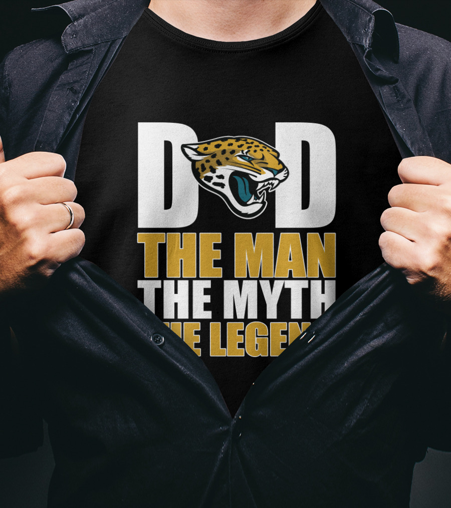 Jacksonville Jaguars Dad The Man The Myth The Legend Father's Day T-Shirt