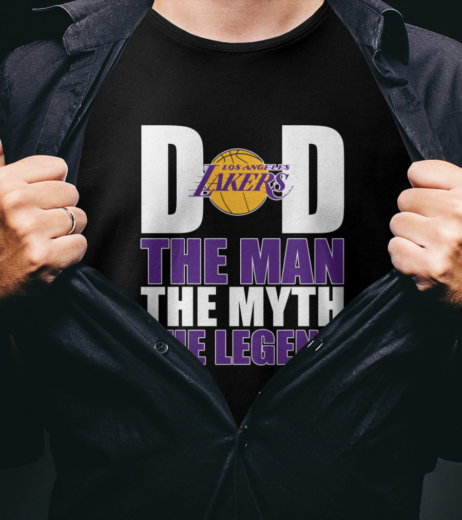Los Angeles Lakers Dad The Man The Myth The Legend Father's Day Gift T-Shirt