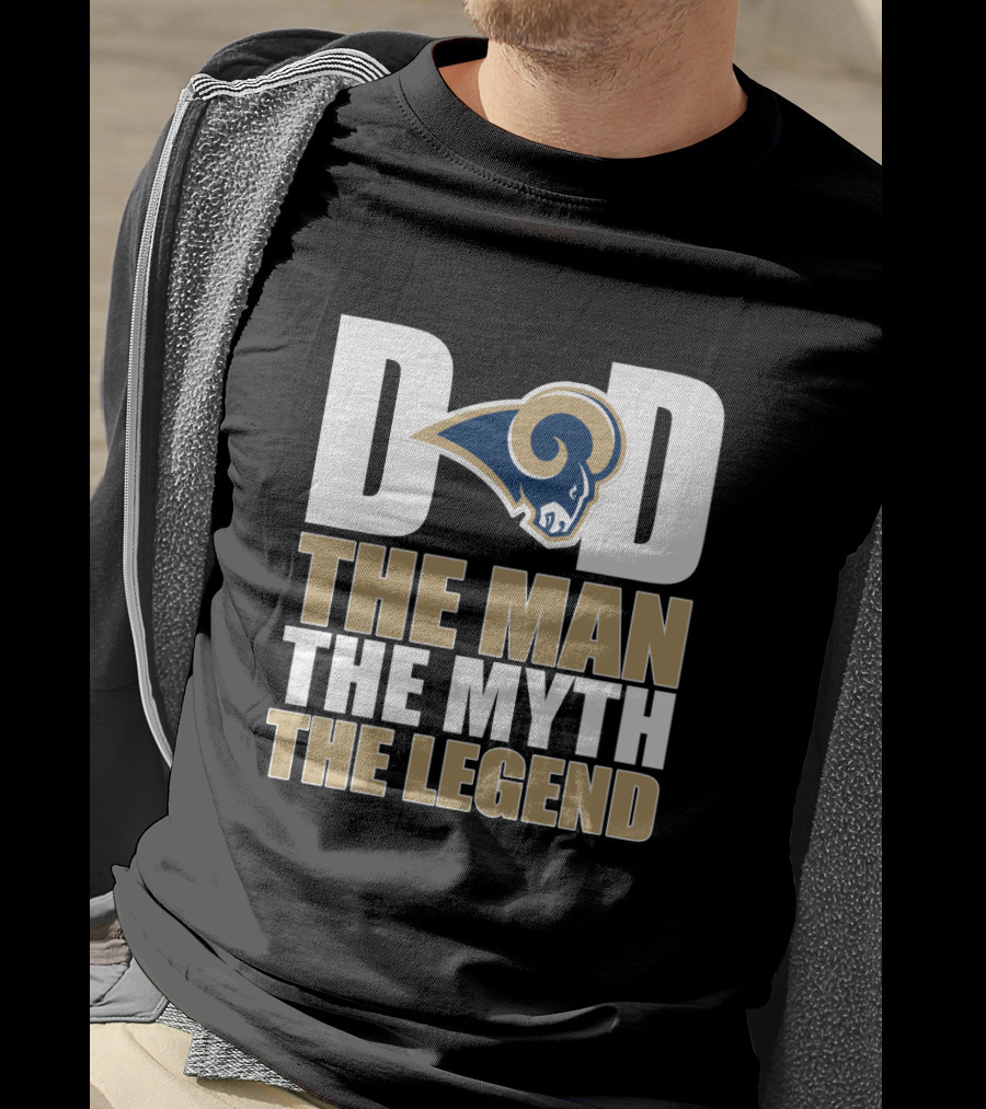 Los Angeles Rams Dad The Man The Myth The Legend Father's Day T-Shirt