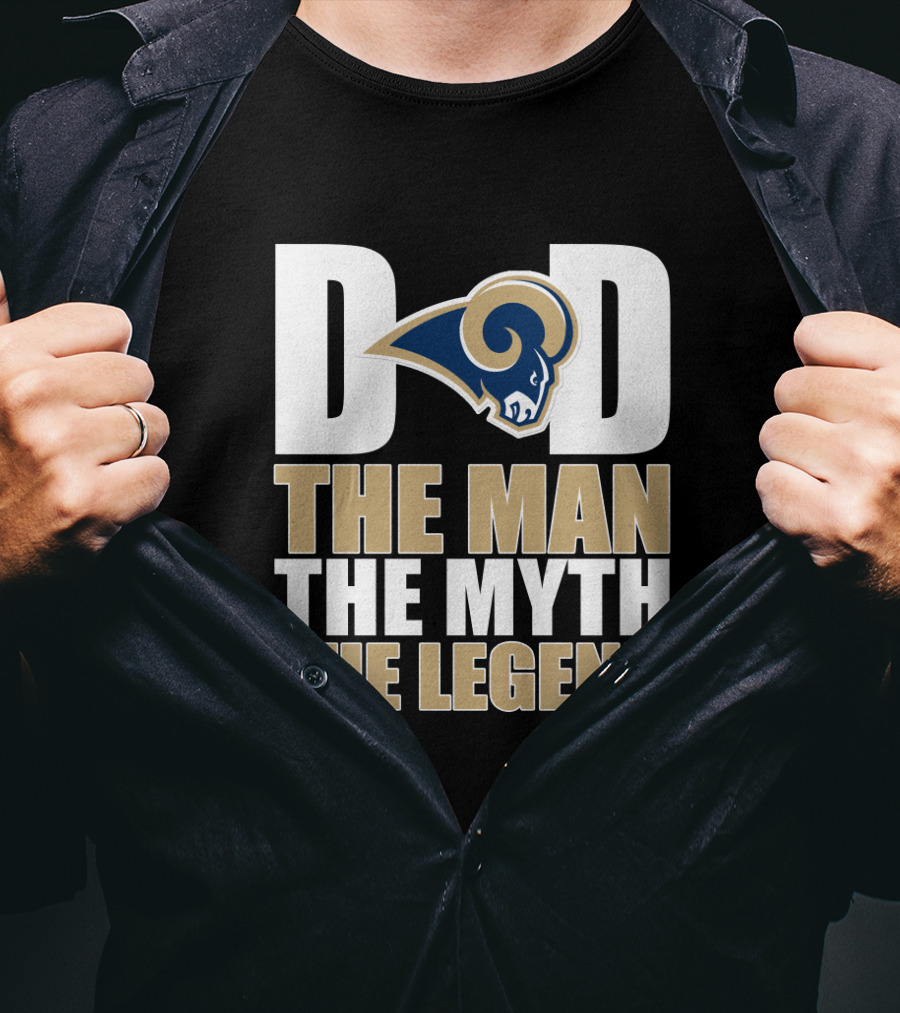 Los Angeles Rams Dad The Man The Myth The Legend Father's Day T-Shirt