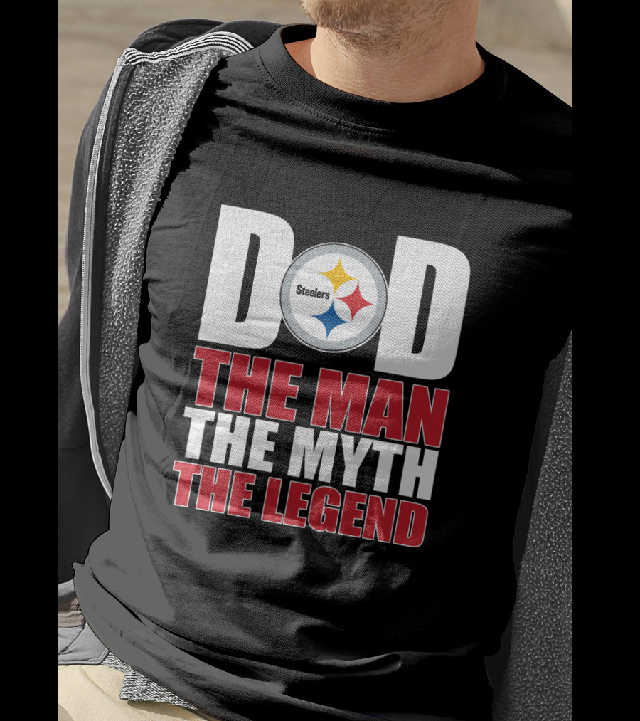 Pittsburgh Steelers Dad The Man The Myth The Legend Father's Day Gift T-Shirt