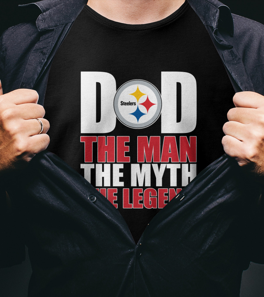 Pittsburgh Steelers Dad The Man The Myth The Legend Father's Day Gift T-Shirt