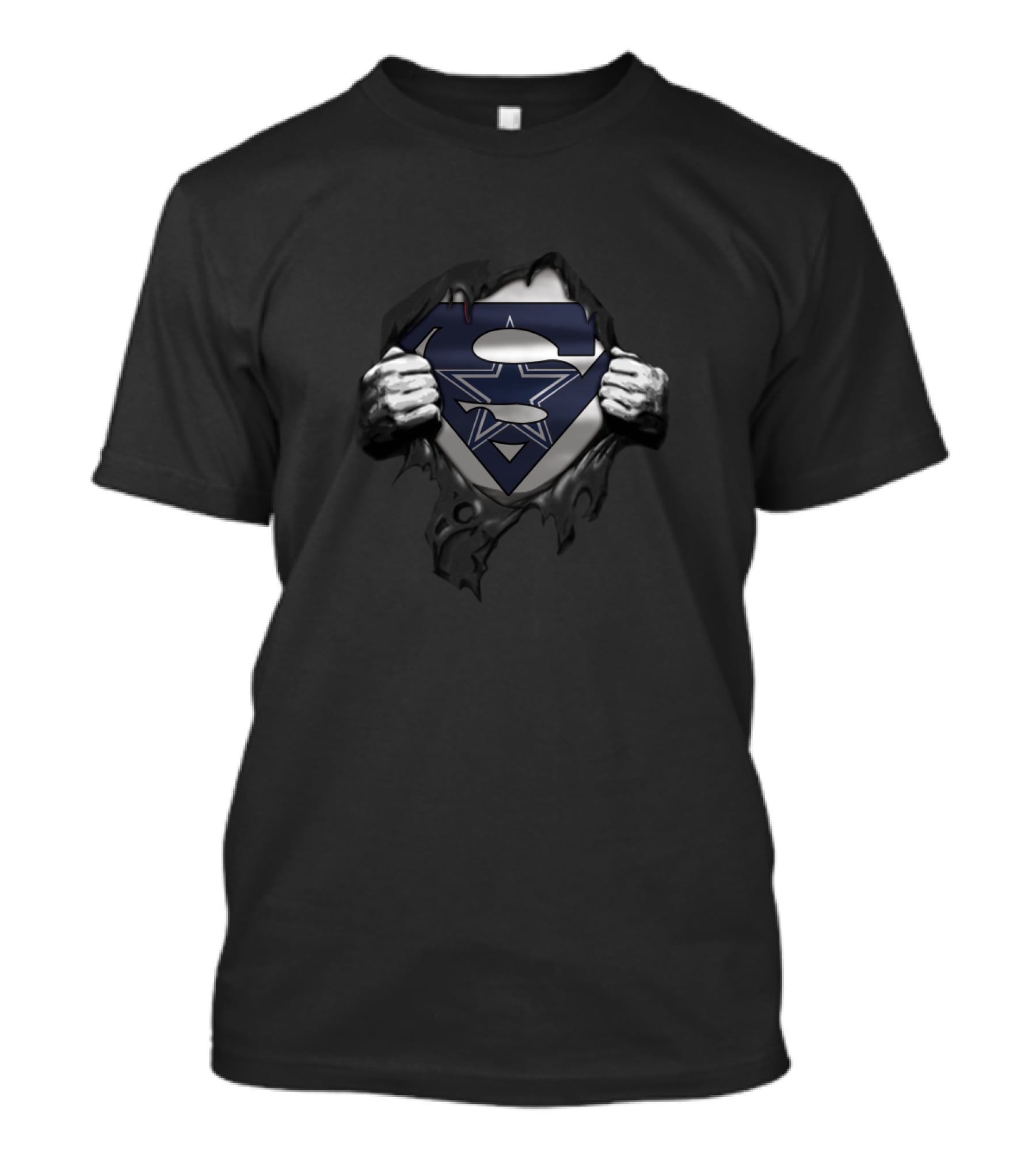 Dallas Cowboys Superman Logo Fans Heroic Fusion T-Shirt