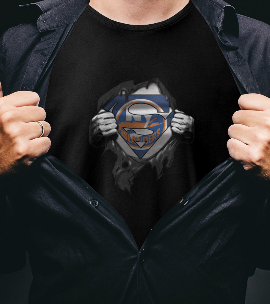 New York Islanders Superman Logo Fusion Fan T-Shirt