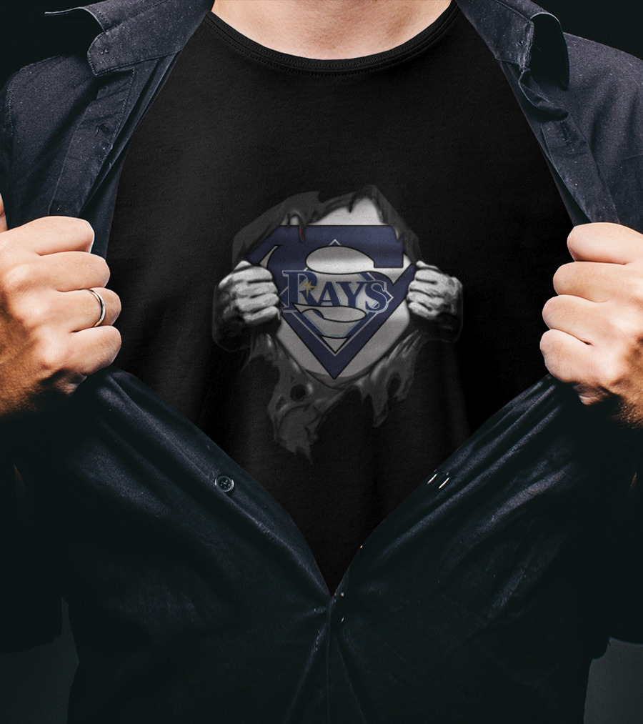 Tampa Bay Rays Superman Symbol Crossover T-Shirt