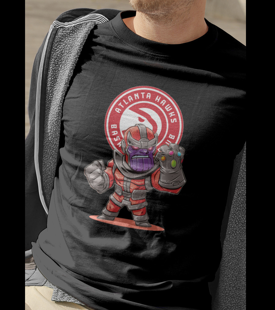 Atlanta Hawks Fans Thanos Basketball Crossover T-Shirt