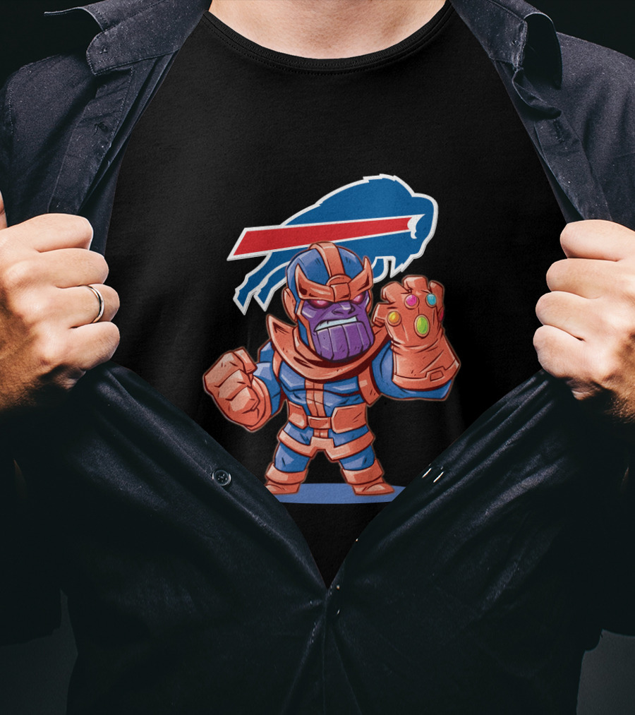 Thanos Buffalo Bills Fans Football Superhero Mashup T-Shirt