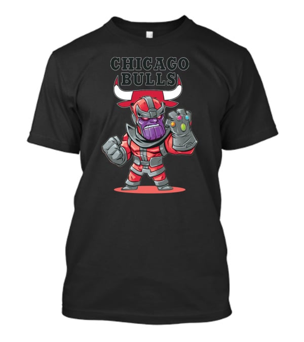 Chicago Bulls Thanos Crossover Fans Avengers Comics T-Shirt