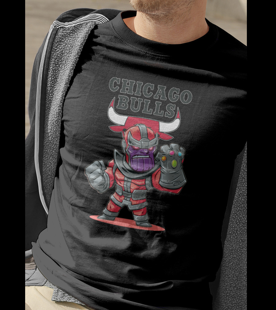 Chicago Bulls Thanos Crossover Fans Avengers Comics T-Shirt