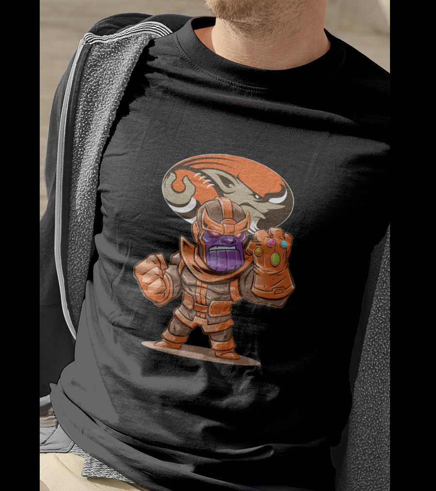 Thanos Meets Cleveland Browns Fans Infinity Gauntlet Victory T-Shirt