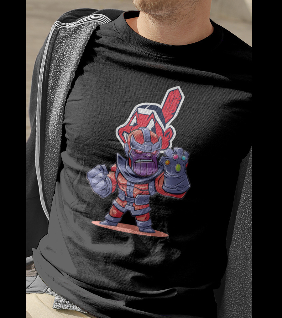 Cleveland Indians Chief Wahoo And Thanos Mashup Fan Art Marvel Crossover T-Shirt