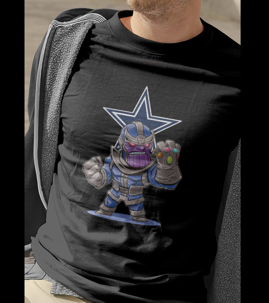 Thanos Dallas Cowboys Infinity Gauntlet Star T-Shirt