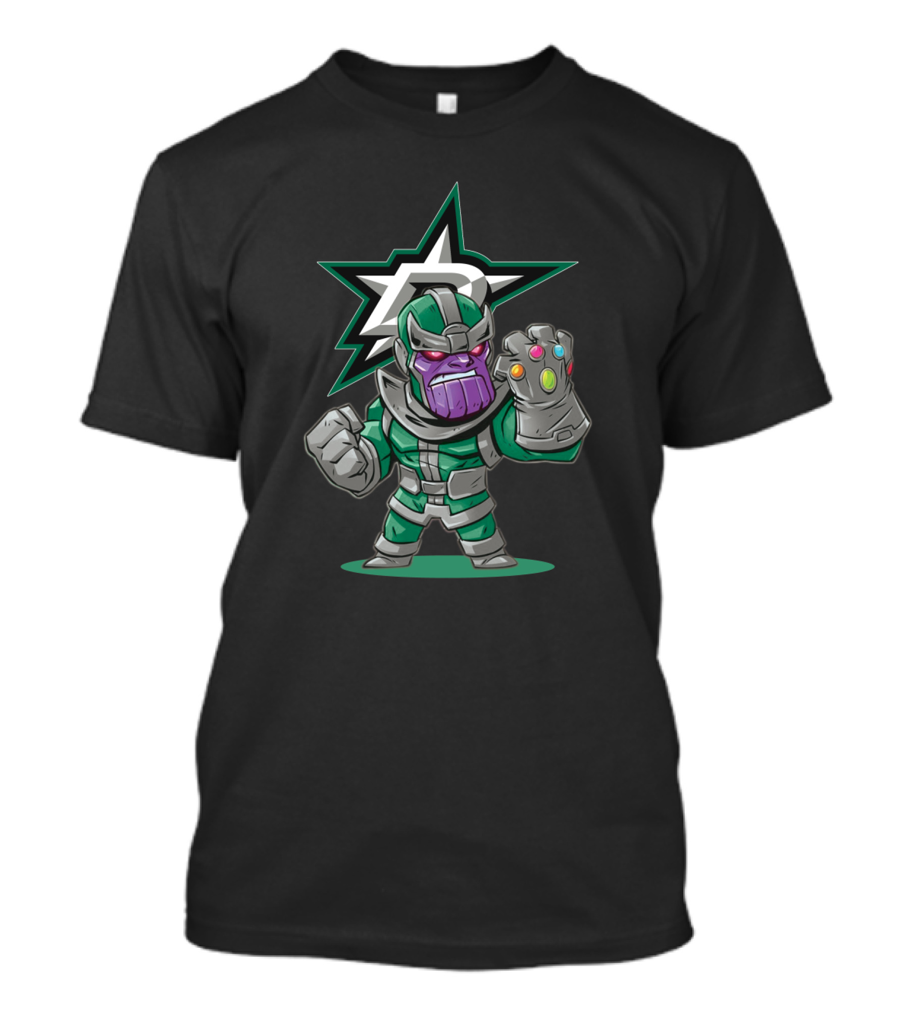 Dallas Stars Hockey Fans Thanos Mashup Infinity Gauntlet T-Shirt