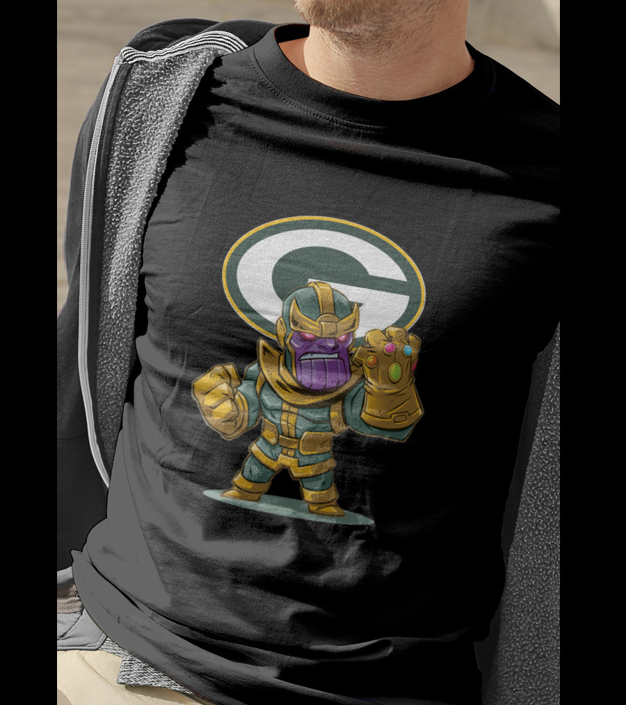 Thanos Meets Green Bay Packers Fans With Gauntlet Power T-Shirt