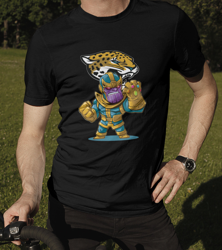 Thanos Meets Jacksonville Jaguars Fans Infinity Gauntlet Combo T-Shirt