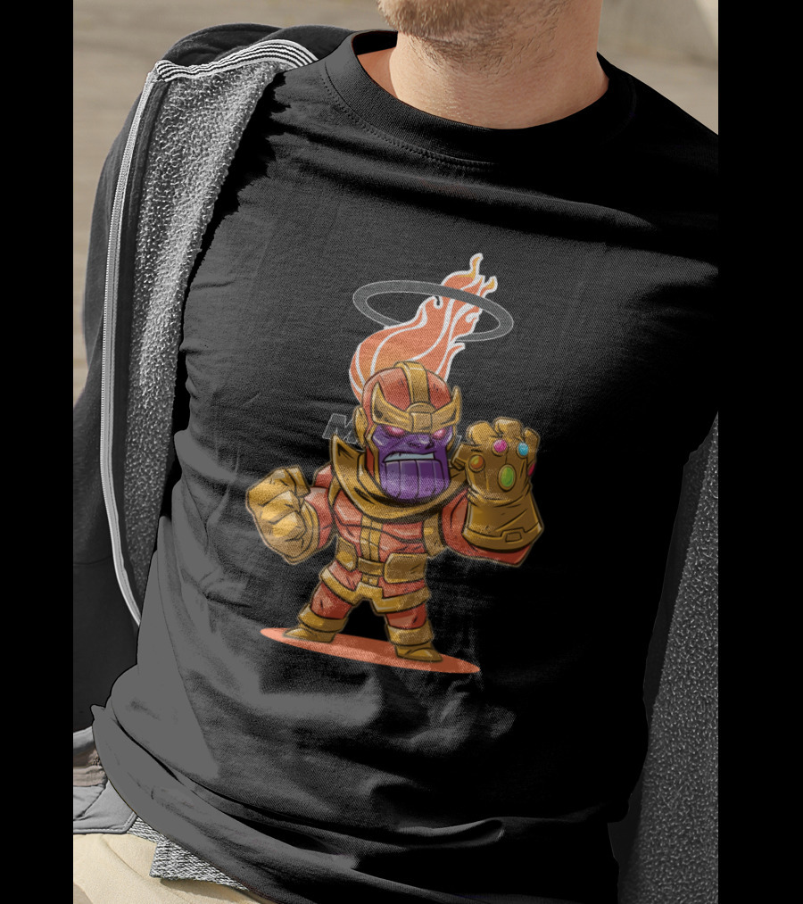 Miami Heat Fans Thanos Infinity Gauntlet Basketball Marvel T-Shirt