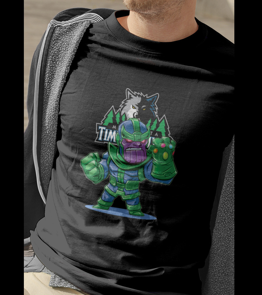 Thanos Crossover Minnesota Timberwolves Fans Avengers Comics Mashup T-Shirt