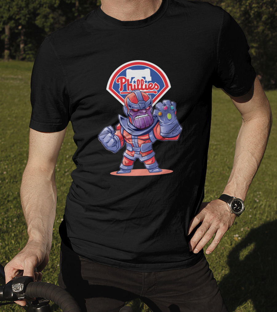 Thanos Dressed In Philadelphia Phillies Colors With MLB T-Shirt