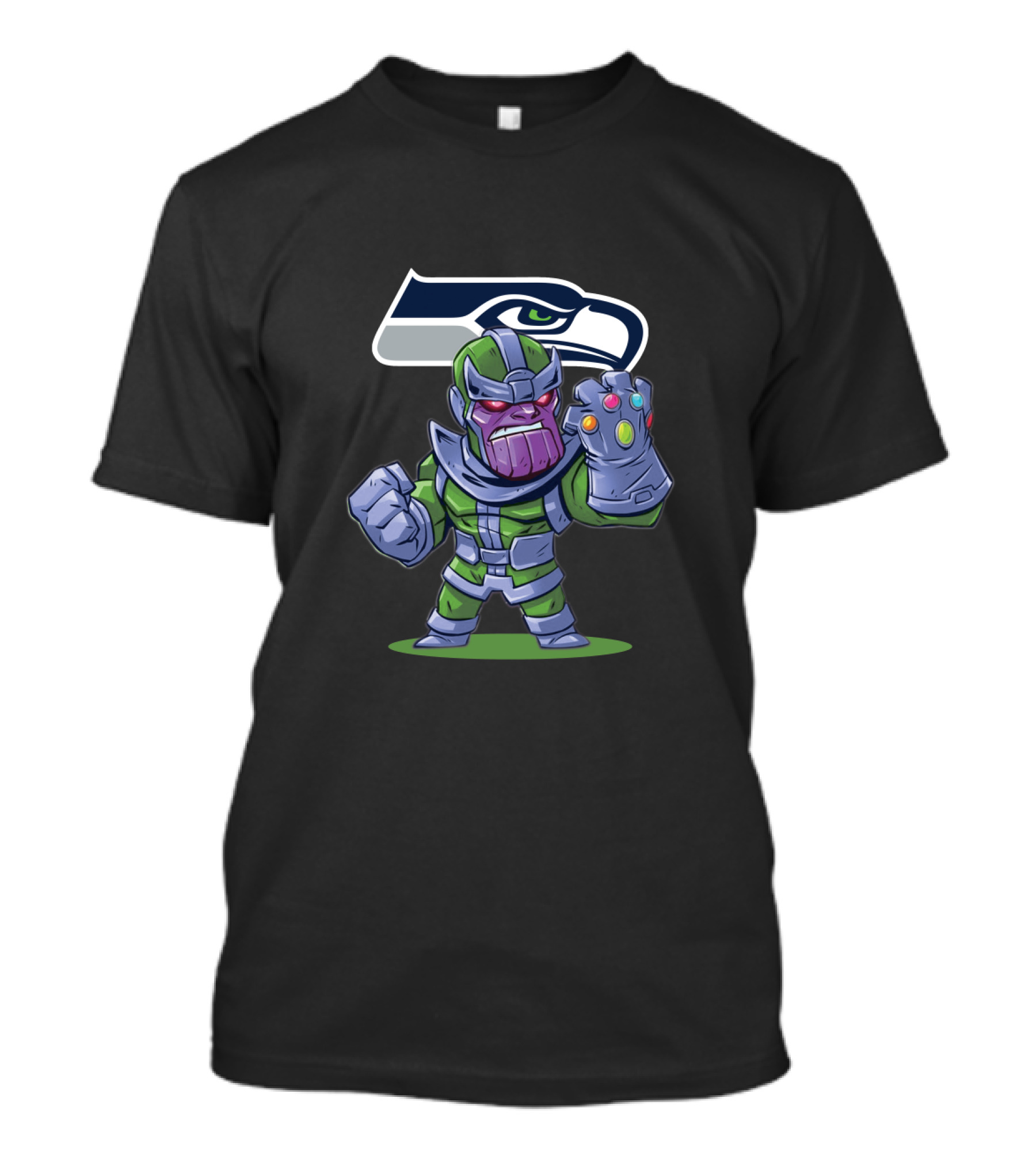 Thanos Meets Seattle Seahawks Iconic Football Mashup T-Shirt