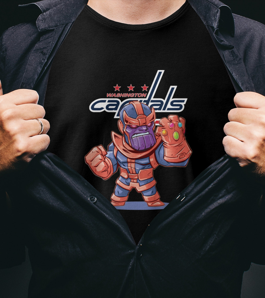 Washington Capitals Fans Thanos Infinity Gauntlet Comic T-Shirt