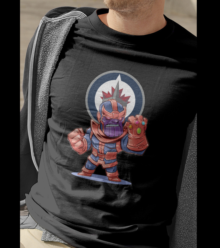 Thanos Meets Winnipeg Jets Fans With Infinity Gauntlet T-Shirt