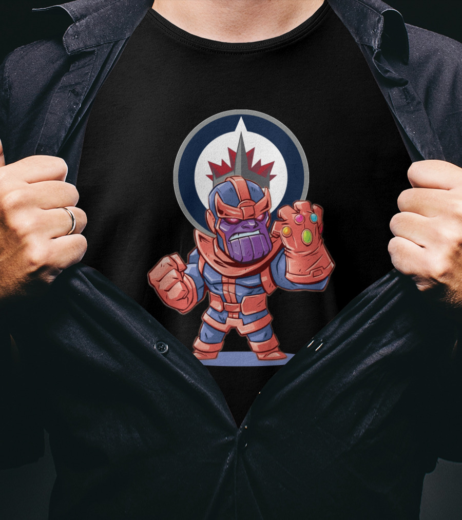 Thanos Meets Winnipeg Jets Fans With Infinity Gauntlet T-Shirt