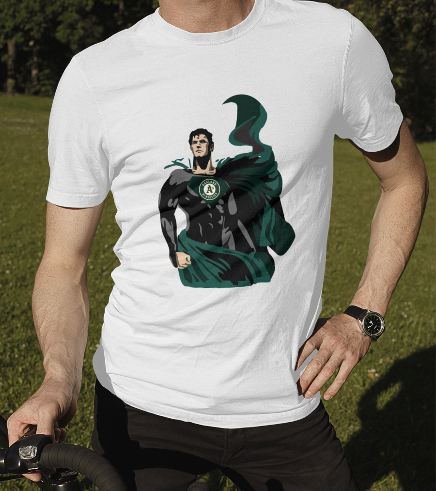 Oakland Athletics Superhero Emblem Combination T-Shirt