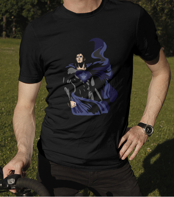Toronto Maple Leafs Hockey Superman Crossover Emblem T-Shirt
