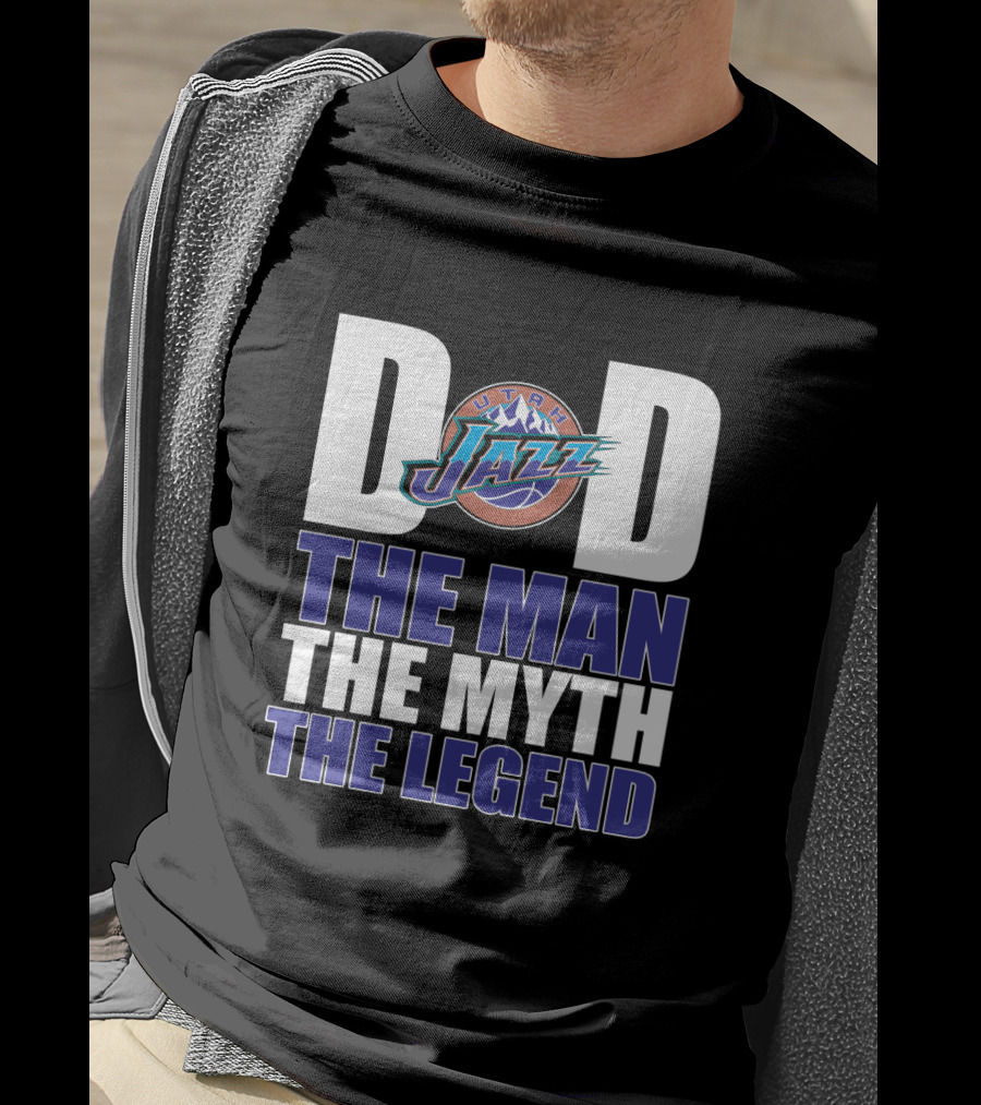 Utah Jazz Dad The Man The Myth The Legend Father's Day T-Shirt