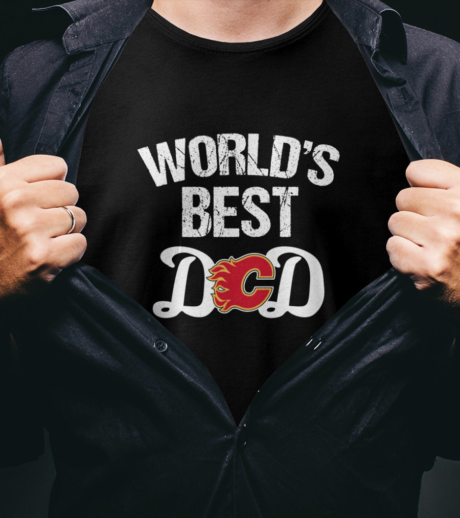 World's Best Dad Calgary Flames Fan T-Shirt