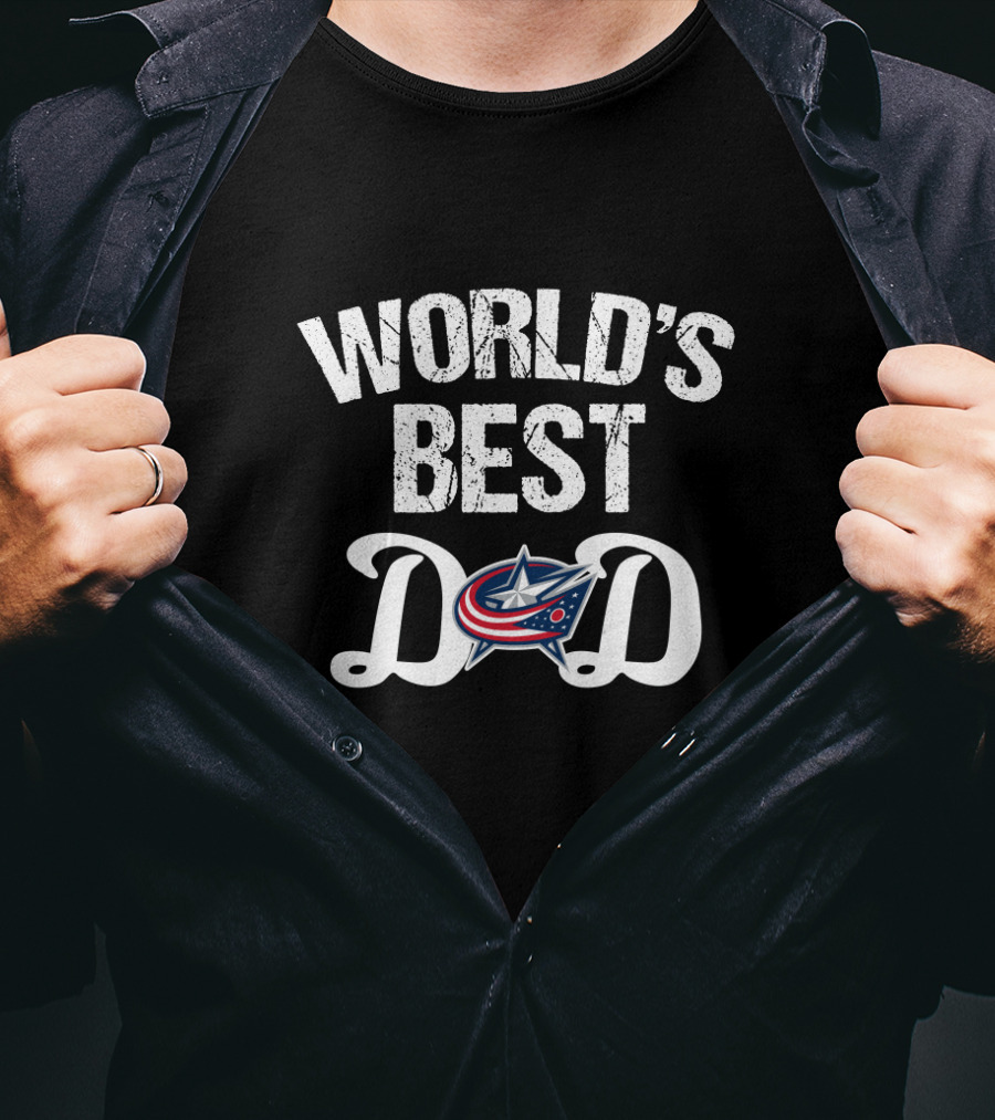 World's Best Dad Columbus Blue Jackets Fan T-Shirt