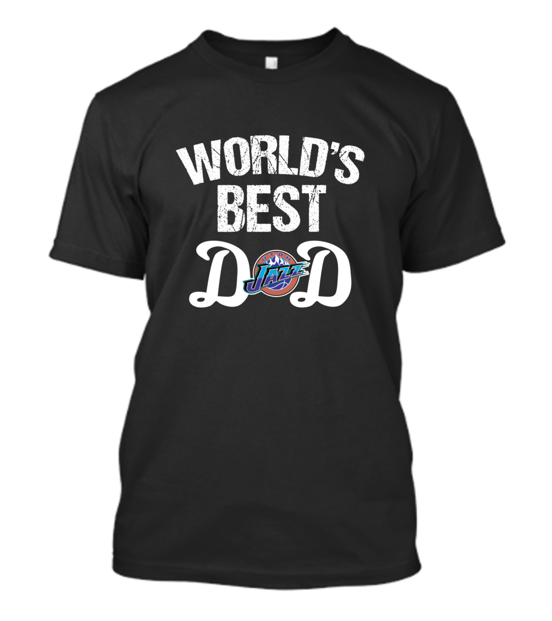 World's Best Utah Jazz Dad Basketball Fan Recognition T-Shirt