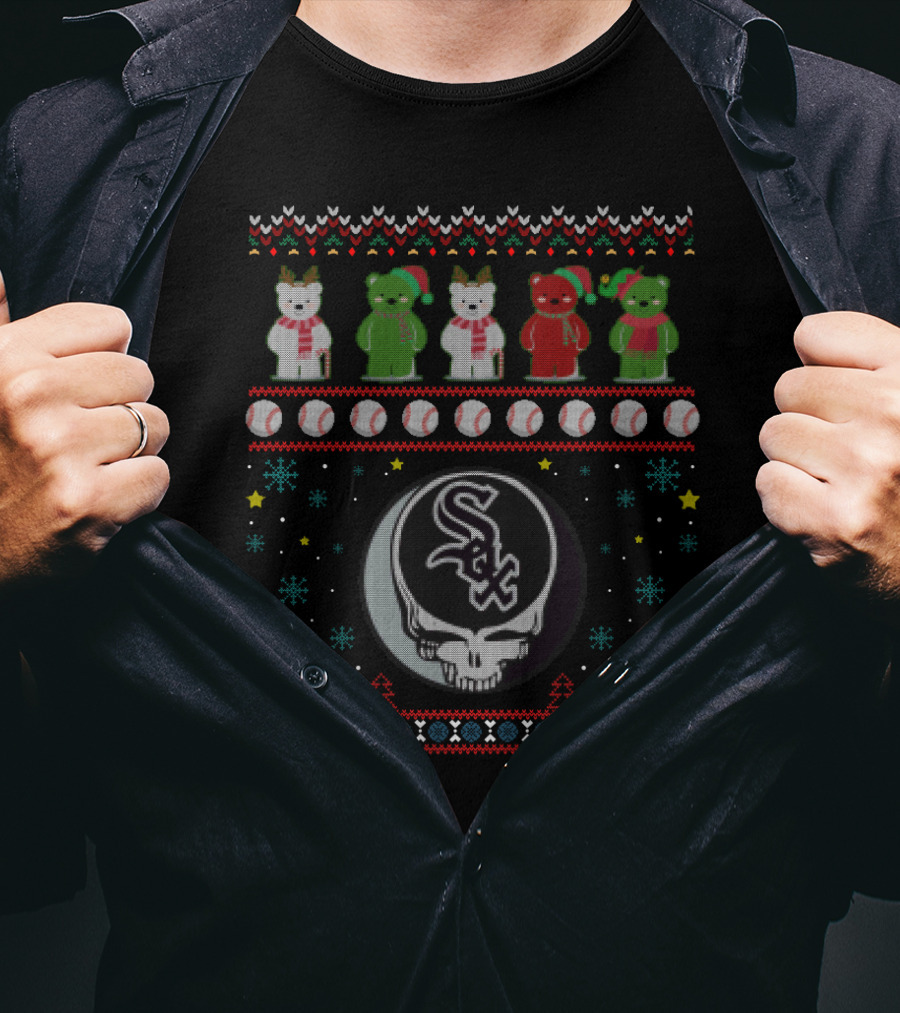 Chicago White Sox Grateful Dead Bears Baseball Festive T-Shirt