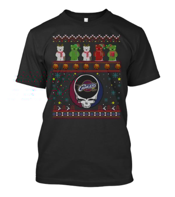Cleveland Cavaliers Grateful Dead Bears Christmas T-Shirt