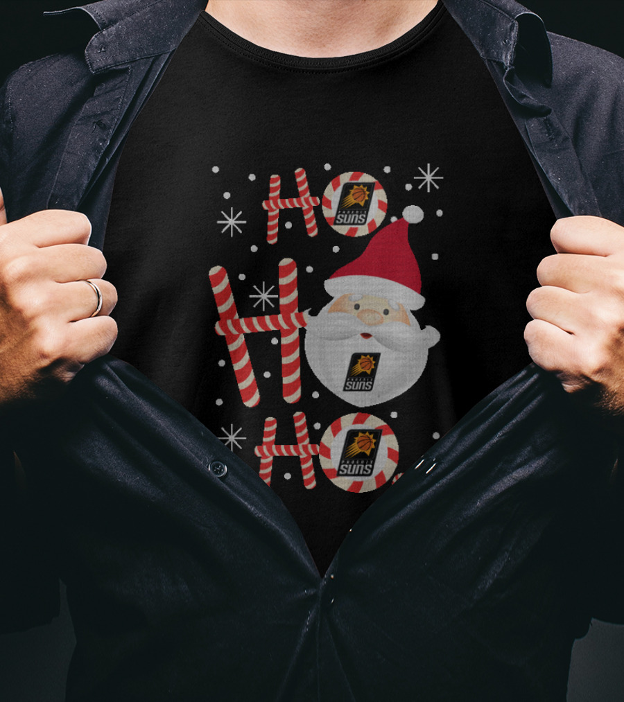 Ho Ho Ho Xmas Phoenix Suns Fans Santa Candy Canes T-Shirt