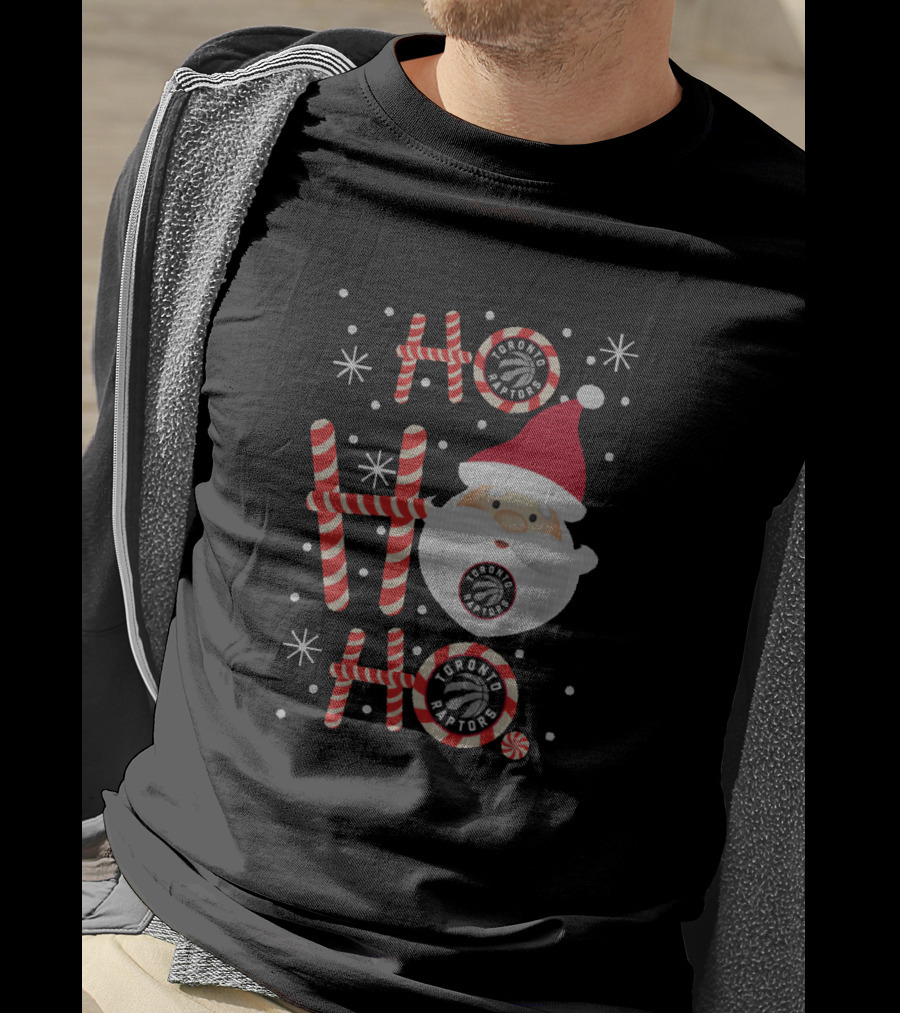 Ho Ho Ho Toronto Raptors Christmas Santa Fans T-Shirt