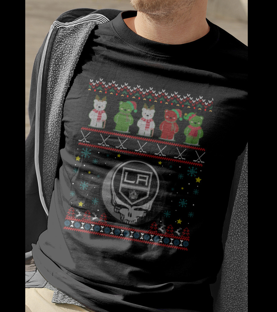 Los Angeles Kings Grateful Dead Bears Christmas T-Shirt