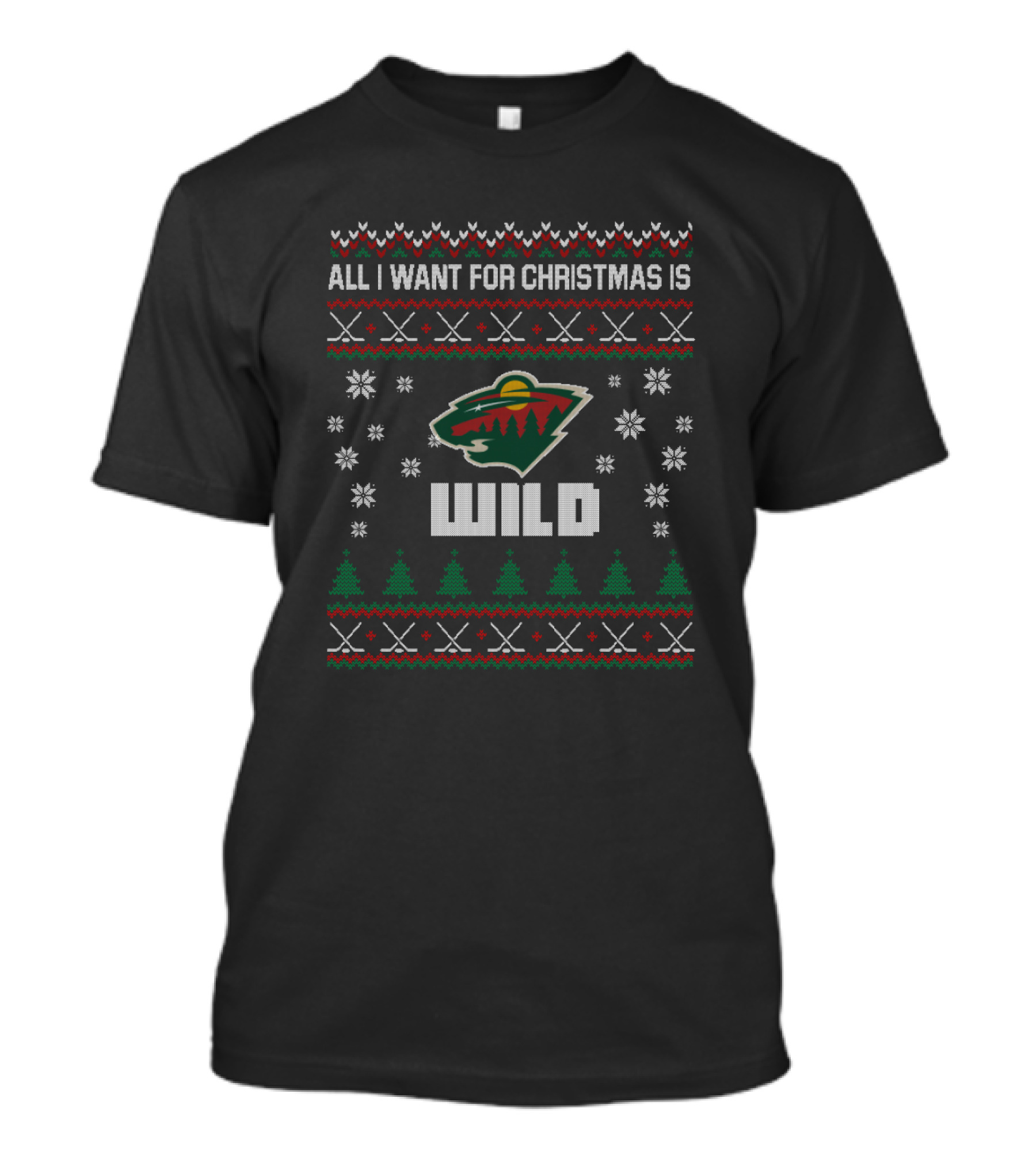 All I Want For Christmas Is Wild Minnesota Fans Holiday T-Shirt