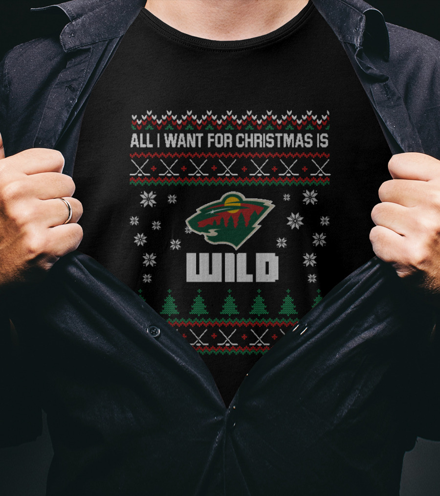 All I Want For Christmas Is Wild Minnesota Fans Holiday T-Shirt