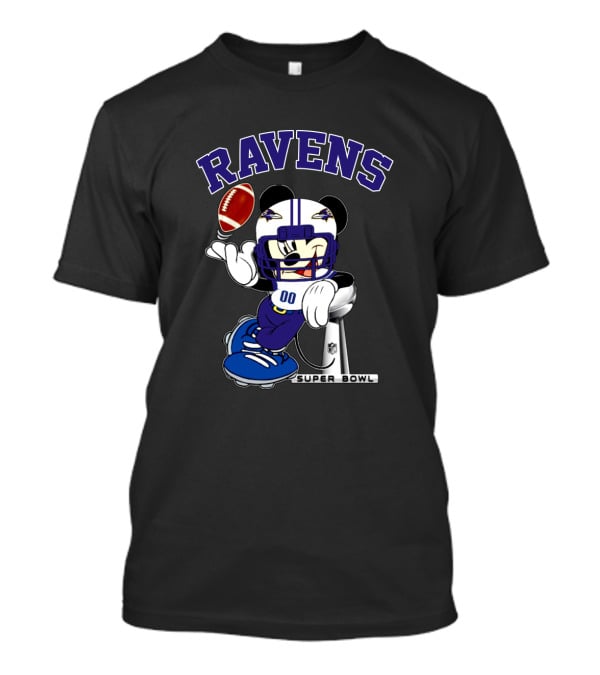 Ravens Mickey Super Bowl Nfl Baltimore T-Shirt