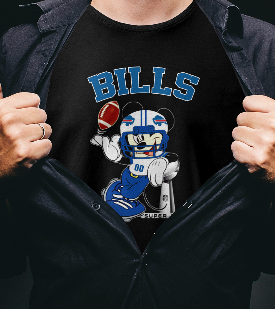 Buffalo Bills Mickey Football Super Bowl Nfl T-Shirt