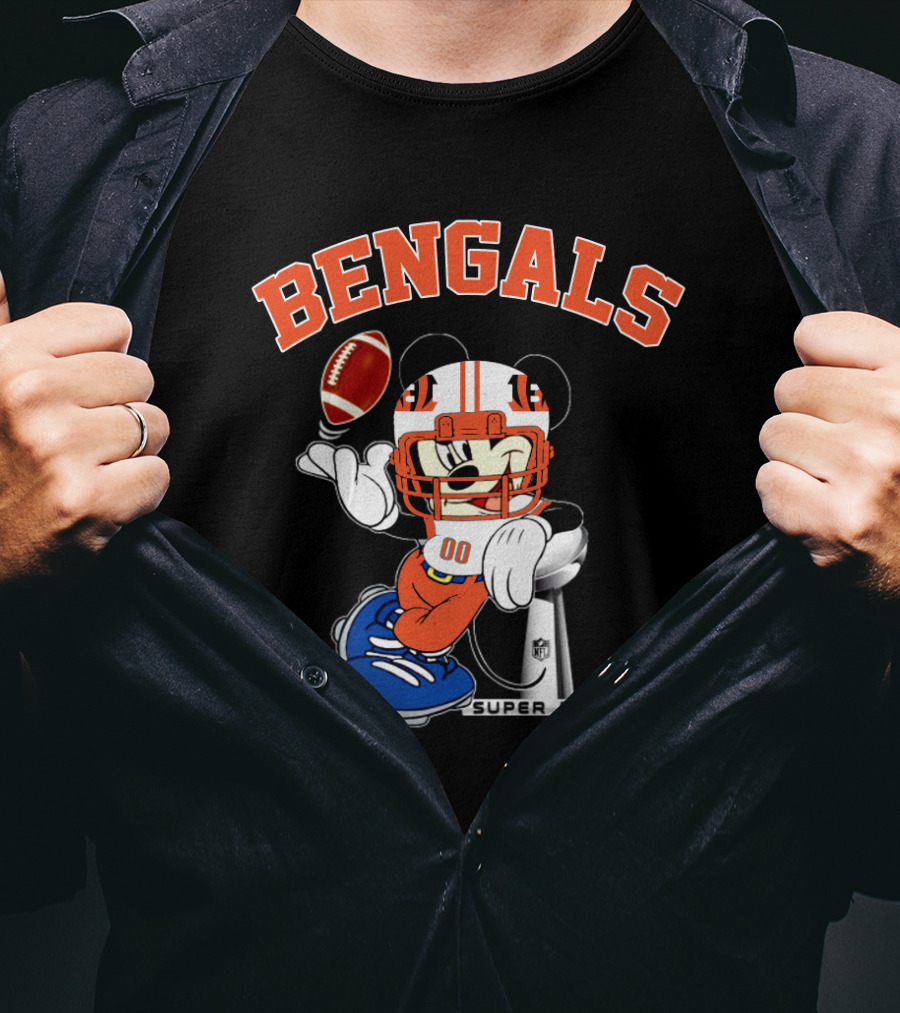 Bengals Super Bowl Nfl Mickey Football T-Shirt
