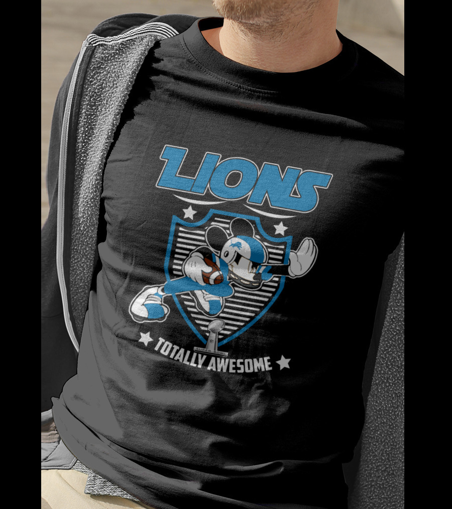 Lions Totally Awesome For Mickey Fans Detroit T-Shirt