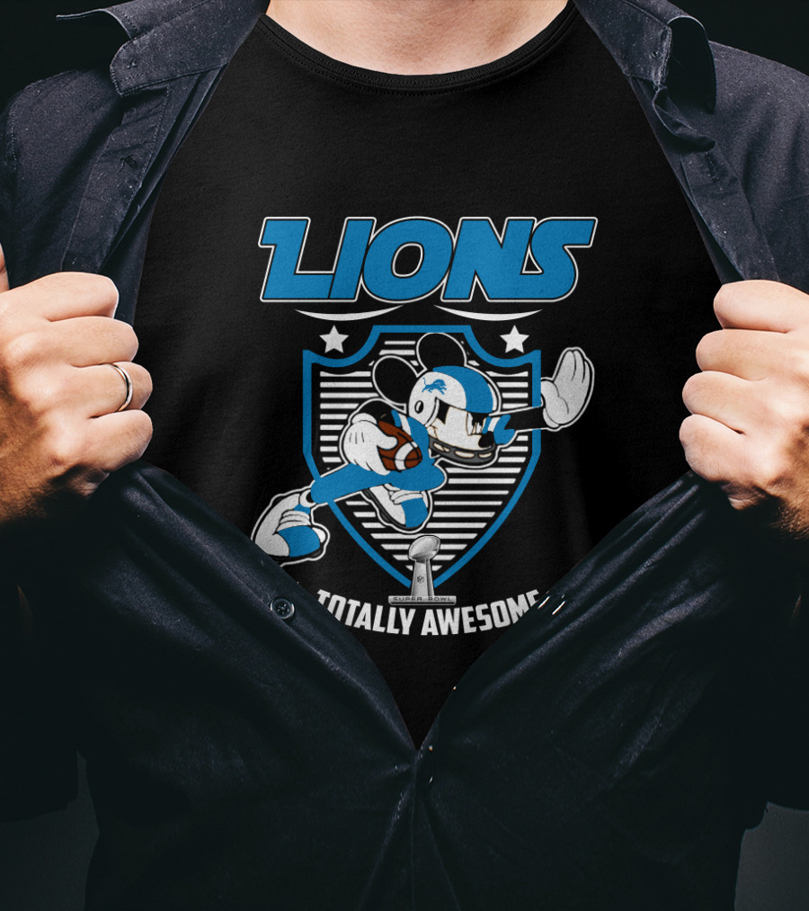 Lions Totally Awesome For Mickey Fans Detroit T-Shirt
