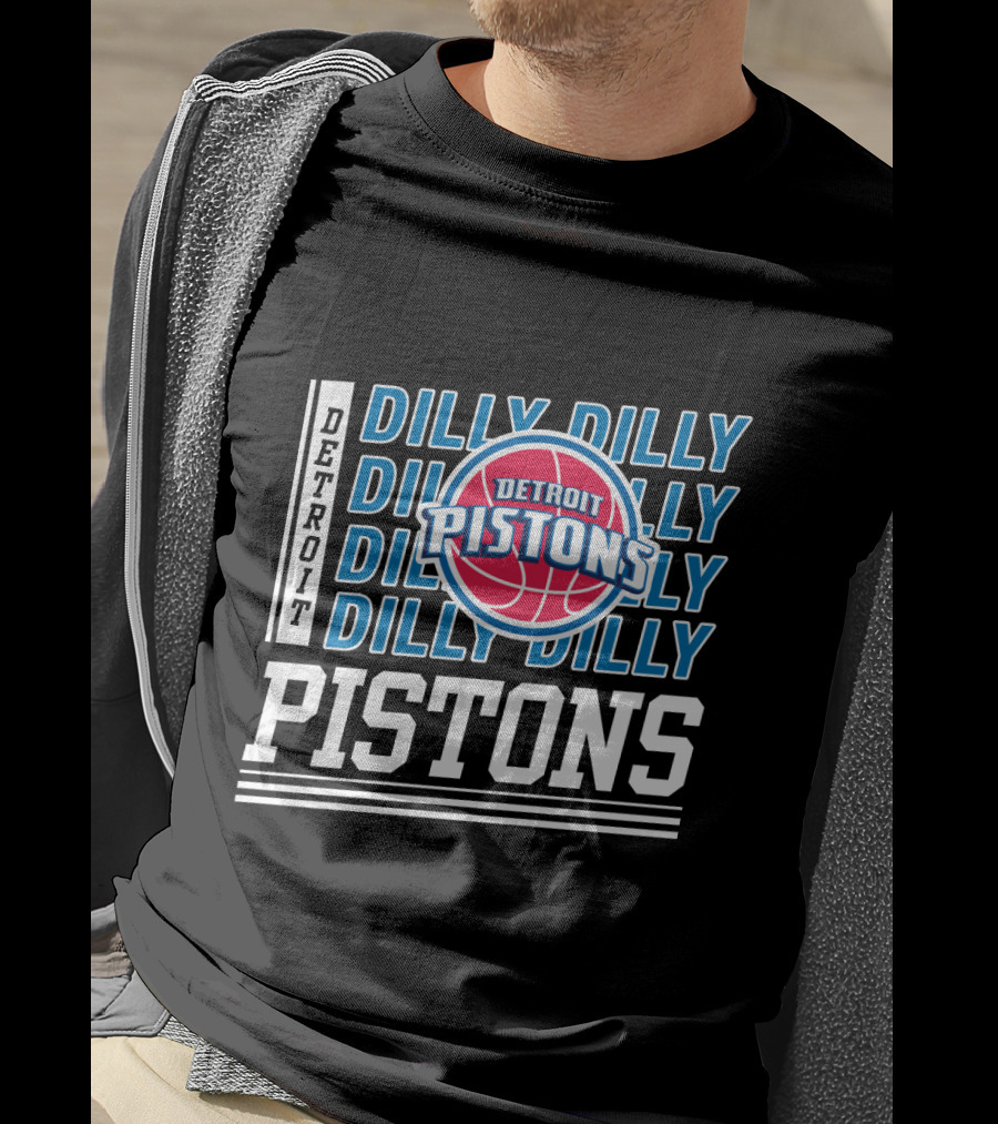 Detroit Pistons Dilly Dilly Basketball Fan Collection T-Shirt