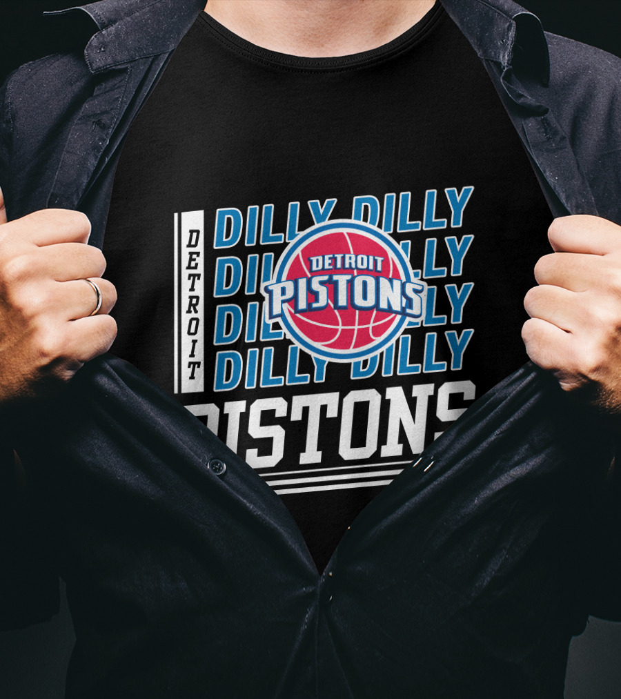 Detroit Pistons Dilly Dilly Basketball Fan Collection T-Shirt